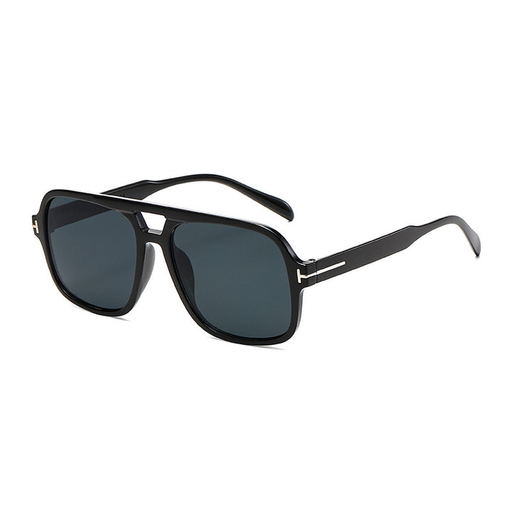 Dame Modischer quadratischer Solbrille med robust ramme Luvikno