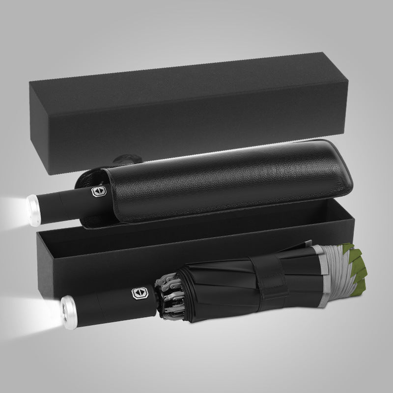 Damer kompakt og innovativ dobbel-trigger-regnparaply Luvikno