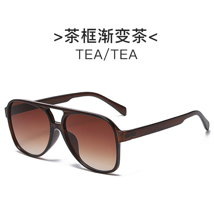 Dame elegant solbrille med høyverdig geometrisk design Luvikno