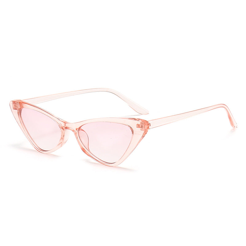 Dame stilige Cat-Eye solbriller med glanset plastramme Luvikno