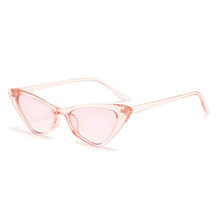 Dame stilige Cat-Eye solbriller med glanset plastramme Luvikno
