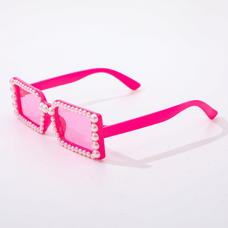 Dame stilig solbrille med perlepynt Luvikno
