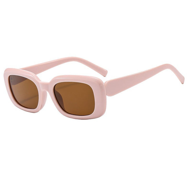 Dame Modis avslappet firkantet solbrille med bred ramme og UV-beskyttelse Luvikno