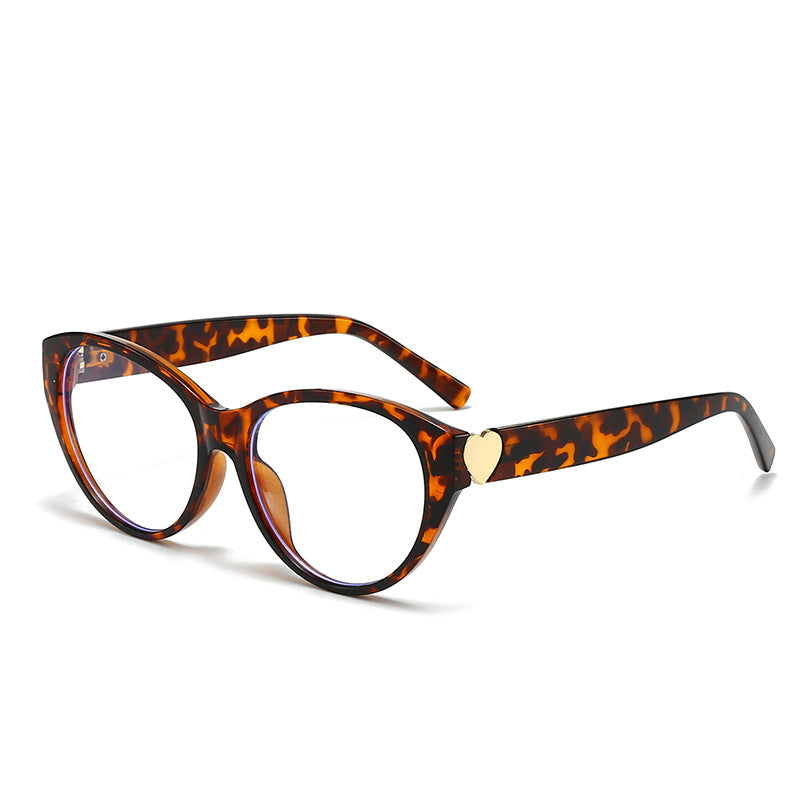 Dame Cat-Eye solbriller med hjerte-motiv Luvikno