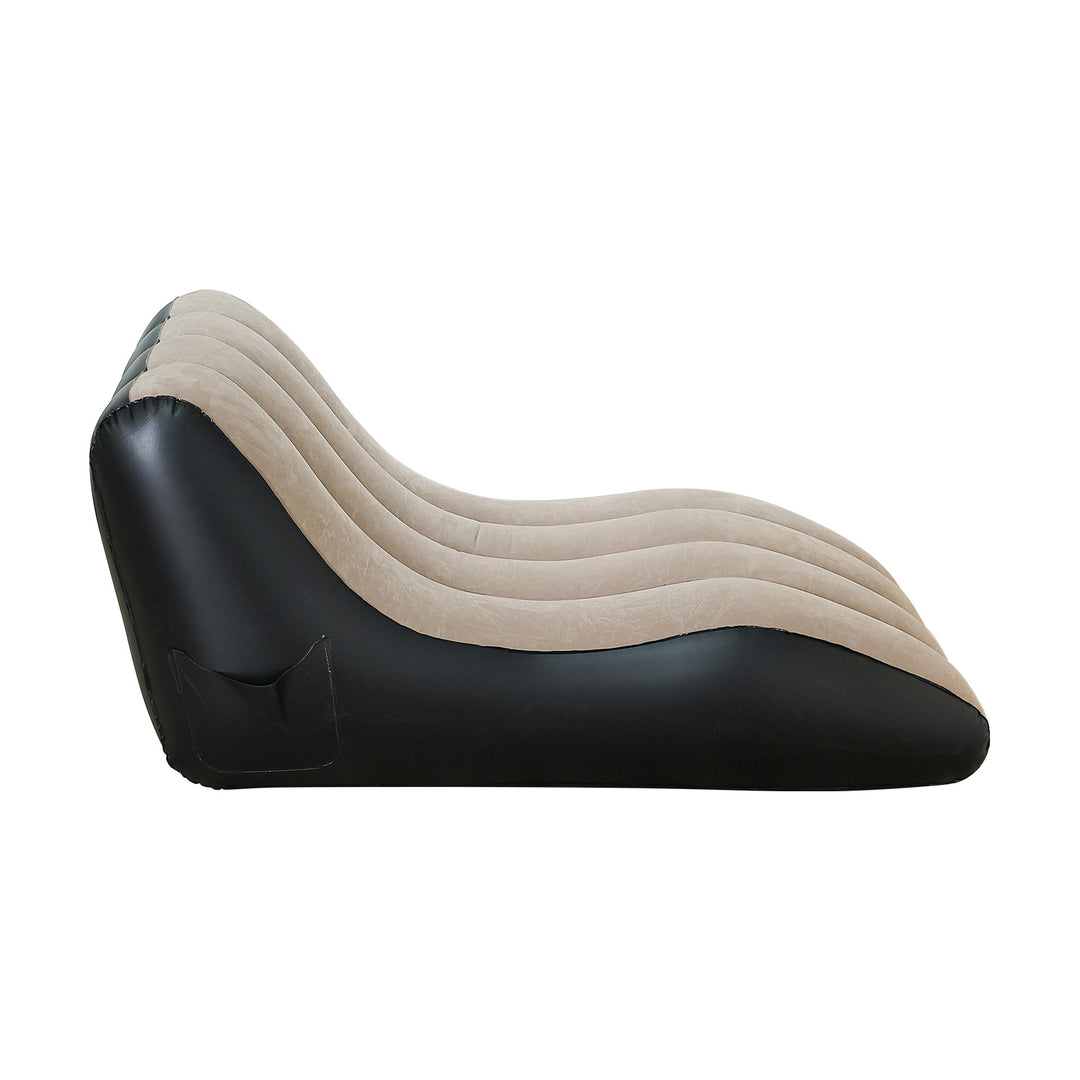 Kvinne Komfortabel Inflatable Relax Lounge Stol med Ergonomisk Ryggstøtte Luvikno