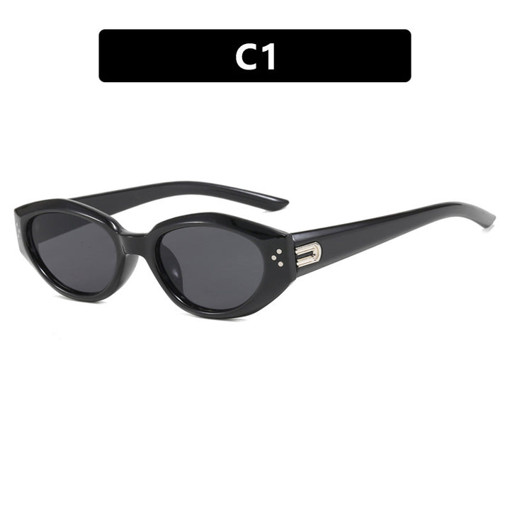 Dame Cat-Eye solbrille med aksentuerte transparente ramme og UV-beskyttelse Luvikno