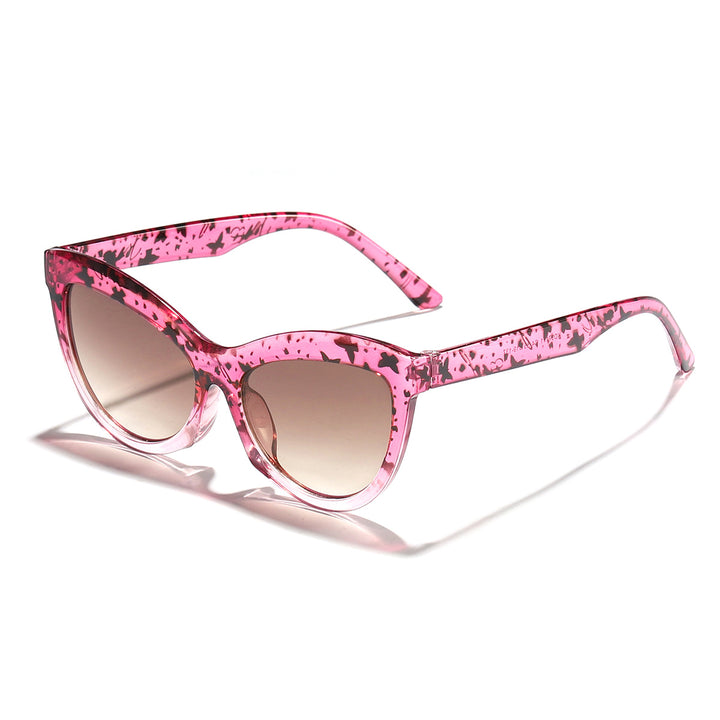Dame trendy svart-hvitt solbrille Luvikno