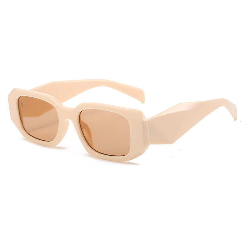 Dame Stilig solbrille med unik geometrisk ramme Luvikno