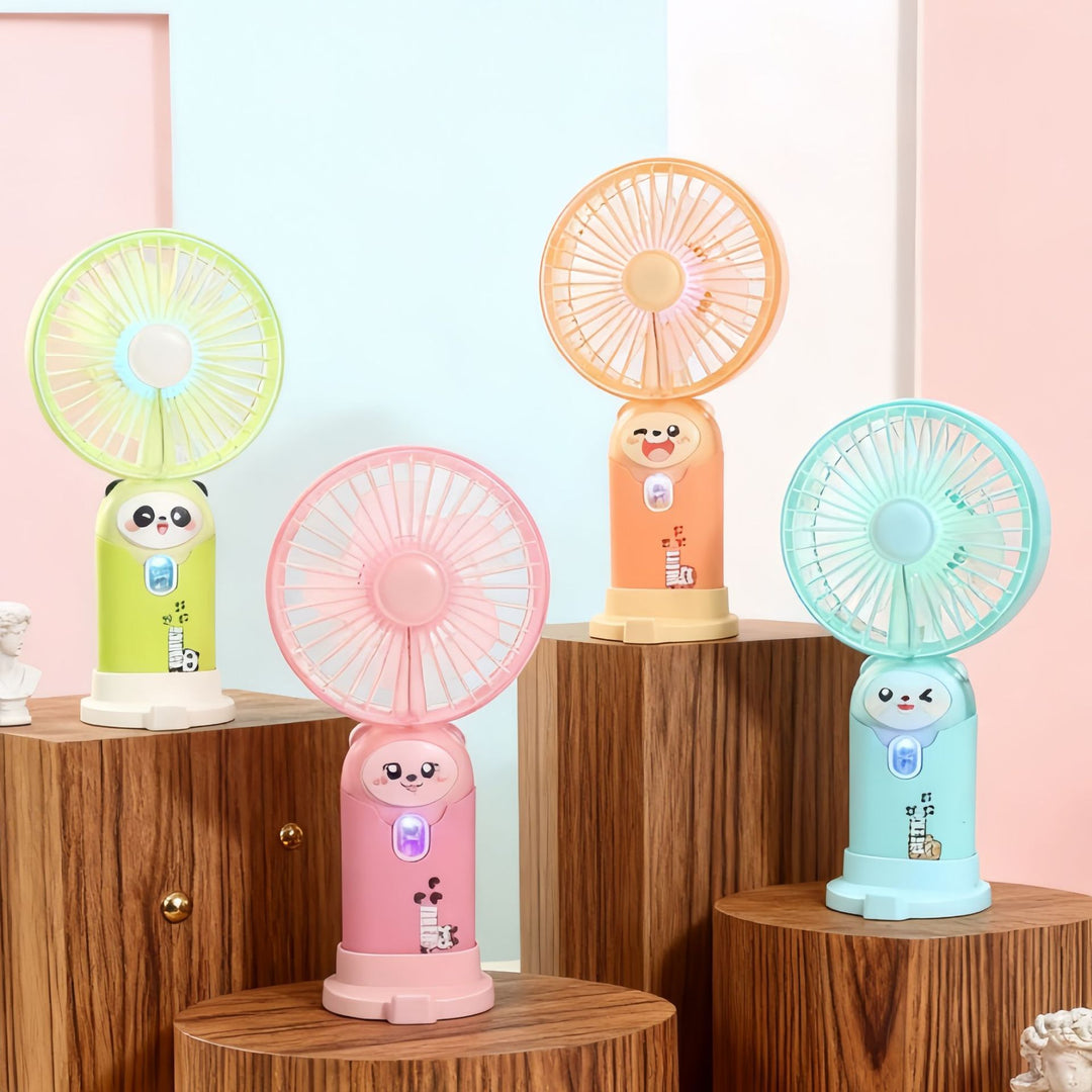 Damer Bærbar Handvifte med lekent Dyremotiv Luvikno