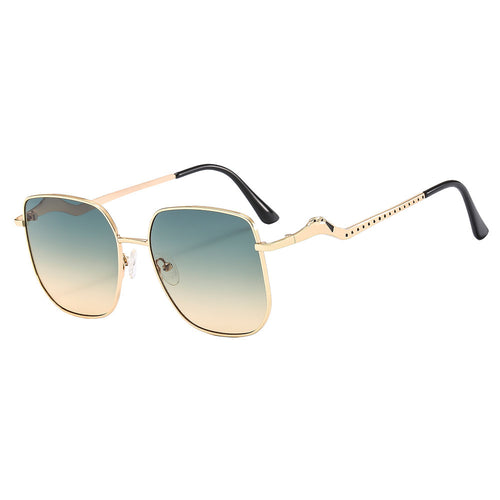 Dame firkantet designer solbrille med dekorative aksenter Luvikno