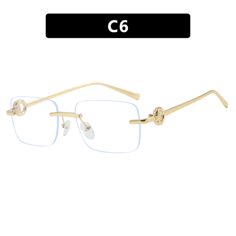 Dame fashionable geometrisk brille Luvikno
