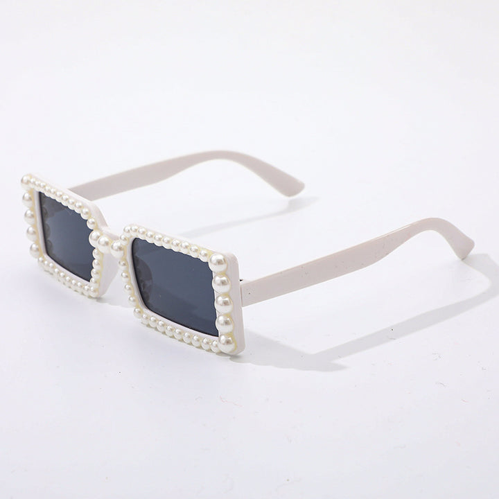 Dame stilig solbrille med perlepynt Luvikno