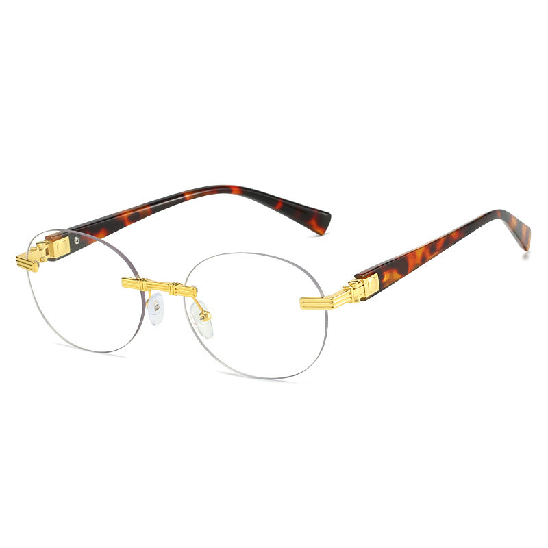 Dame motefull solbrille med gjennomsiktig ramme og fleksibel nesestøtte Luvikno