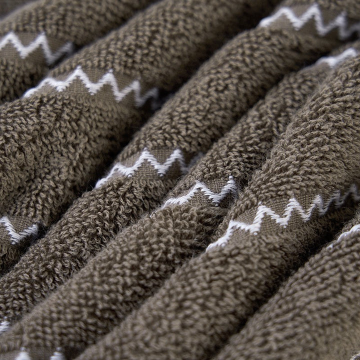 Dame Frottee Badetuch med moderne striper Luvikno