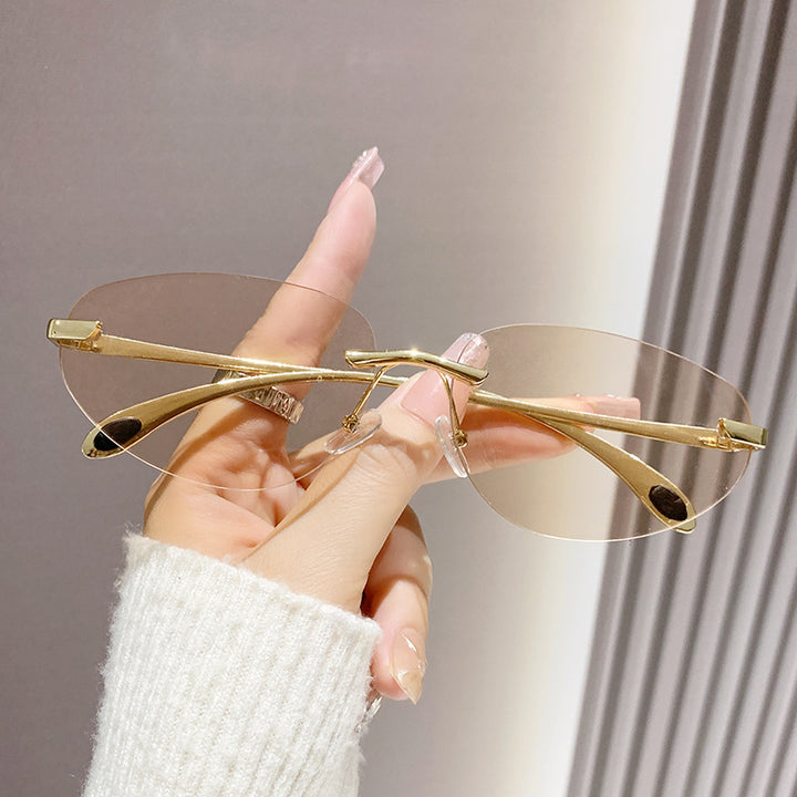 Dame Cat-Eye solbriller med unikt design Luvikno