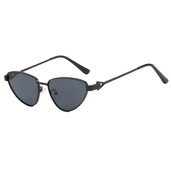 Dame Cat-Eye solbriller med elegant og fleksibel ramme Luvikno