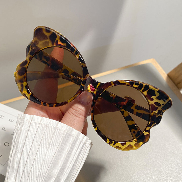 Dame Cat-Eye solbriller med unik rammeform og UV-beskyttelse Luvikno