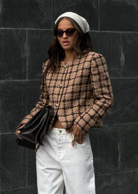 Luvik | Inspirert tweed-rutete jakke