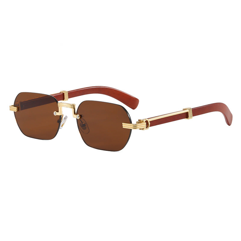Damer Geometrisk Designer-solbrille med luksuriøs metallramme Luvikno