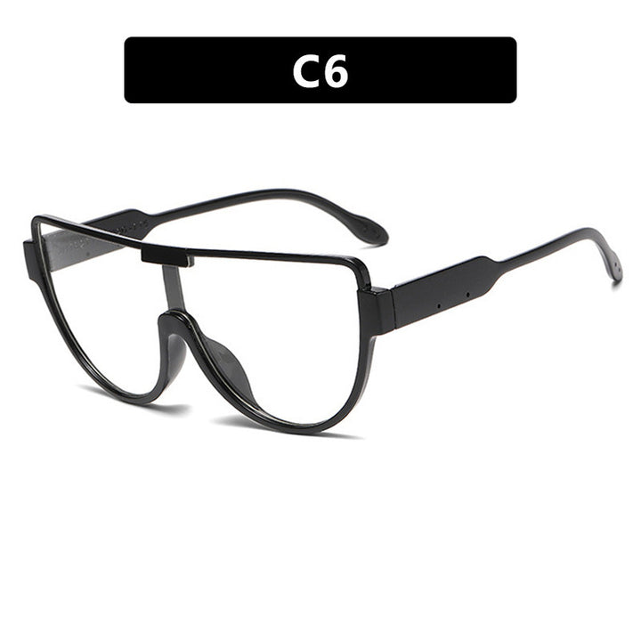 Dame Fashion-solbrille med futuristisk skjold-design Luvikno
