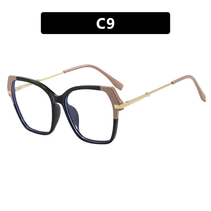 Dame kvadratisk solbrille med elegant metallramme og beskyttende UV-filter Luvikno