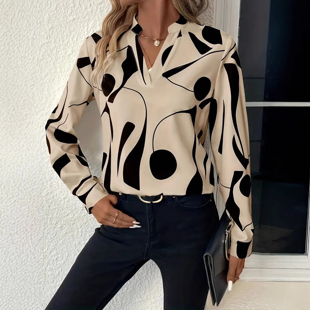 Luvik | Kvinne elegant skjorte med moderne mønster