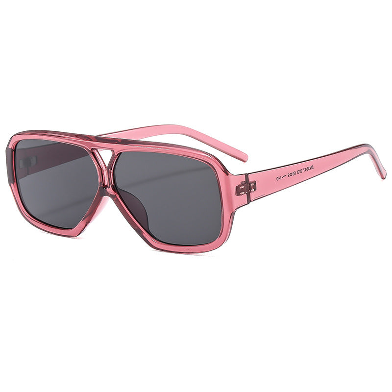 Dame modische oversized solbrille med bred ramme og beskyttende glass Luvikno