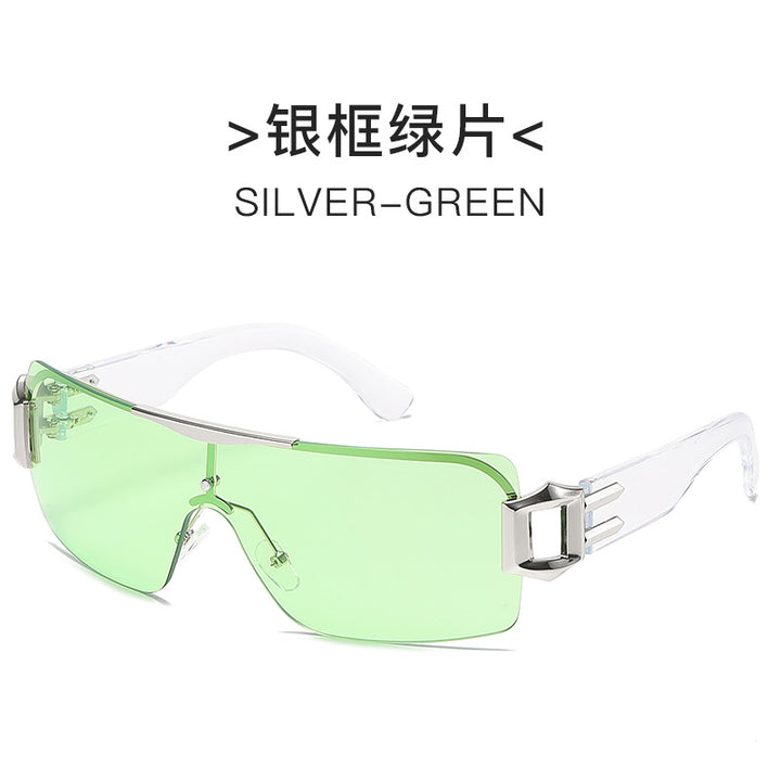 Damer futuristisk solbrille med elegant gjennomsiktig ramme Luvikno