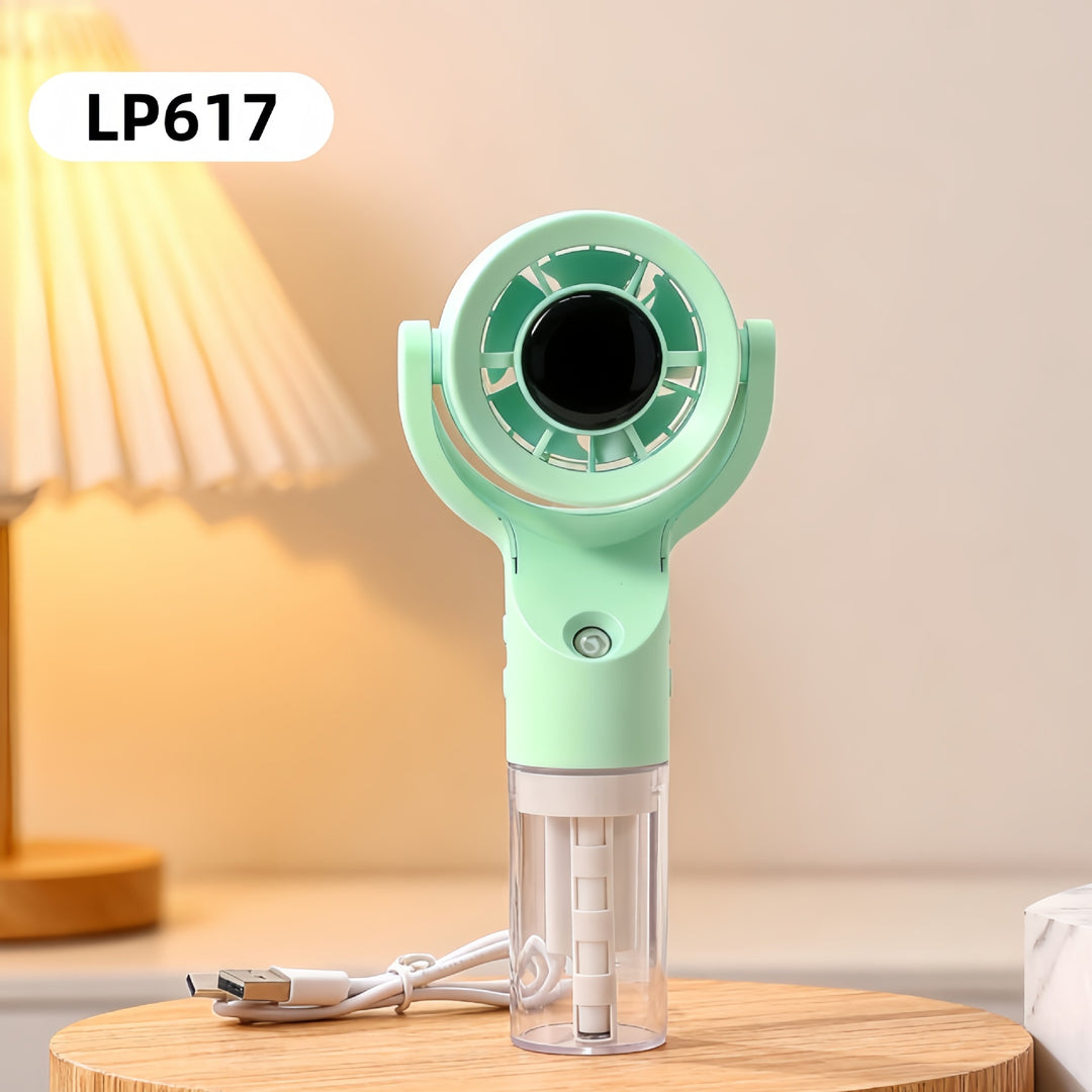 Dame Bærbar spray-håndvifte med USB-ladefunksjon og ergonomisk design Luvikno