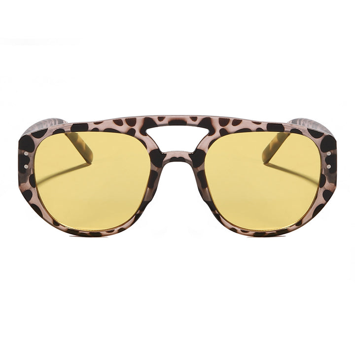 Dame oversized solbrille med moderne, strukturert ramme Luvikno