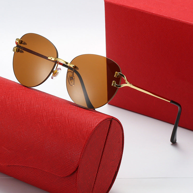 Damer elegant Cat-Eye solbriller med gullsenter og UV-beskyttelse Luvikno
