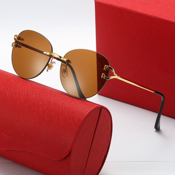 Damer elegant Cat-Eye solbriller med gullsenter og UV-beskyttelse Luvikno
