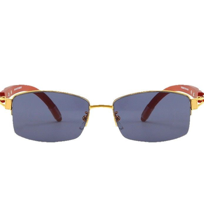 Dame eksklusiv designer solbrille med høyglansbehandlet metallramme og polarisert glass Luvikno