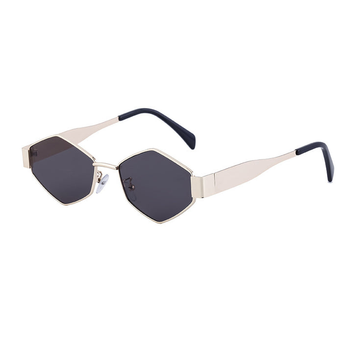 Dame geometrisk solbrille med moderne ramme Luvikno