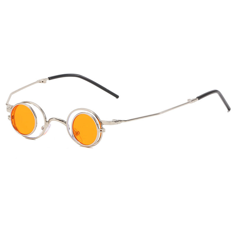 Dame Moderne runde solbriller med elegant metallramme Luvikno