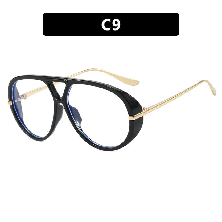 Dame Oversized solbriller med elegant plastramme og speilbelagte glass Luvikno
