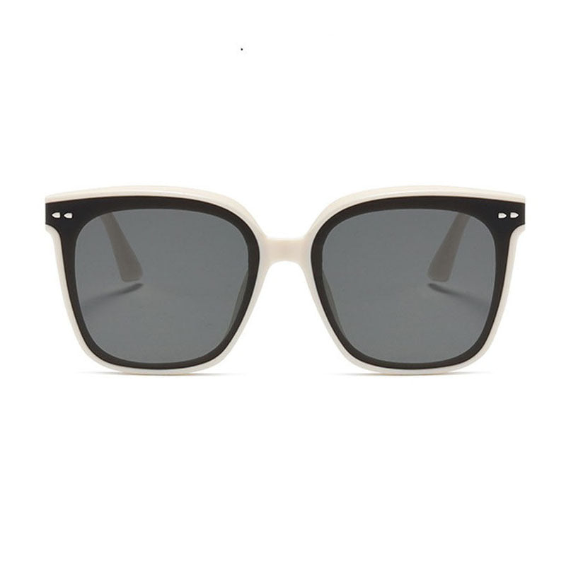 Dame oversized solbrille med moderne, kontrasterende design Luvikno