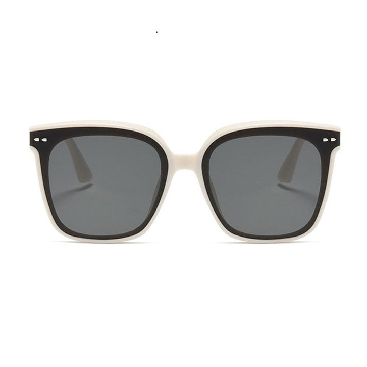 Dame oversized solbrille med moderne, kontrasterende design Luvikno
