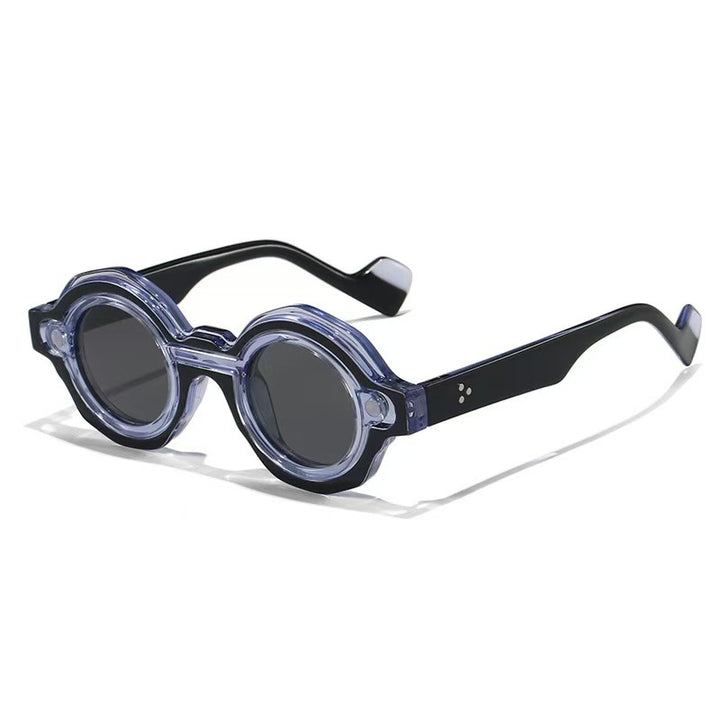 Damer moterik solbrille med unikt runddesign Luvikno