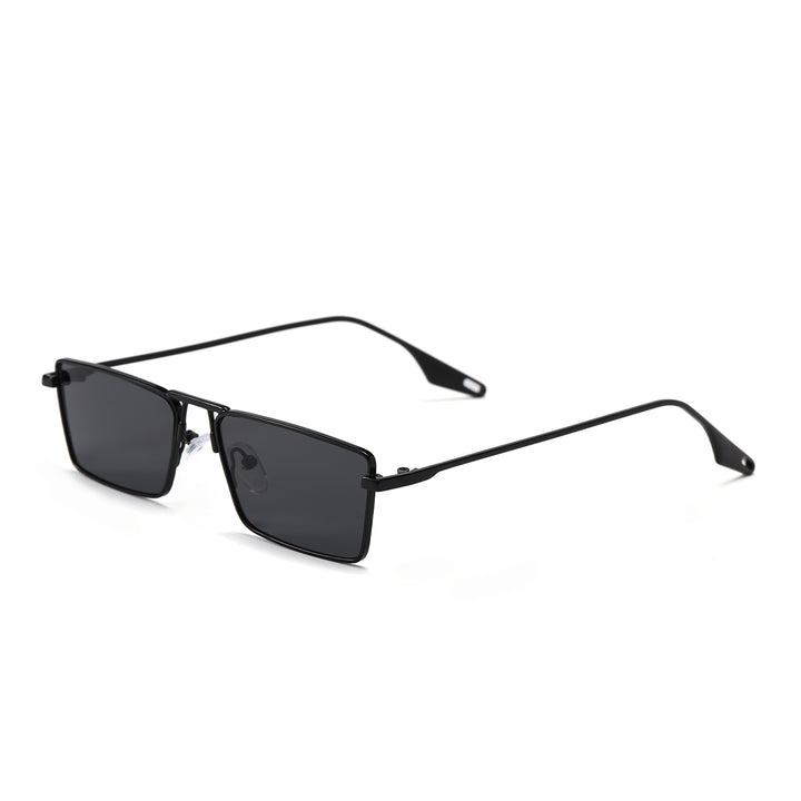 Dame elegant firkantet solbrille med smal metallramme og UV-beskyttelse Luvikno