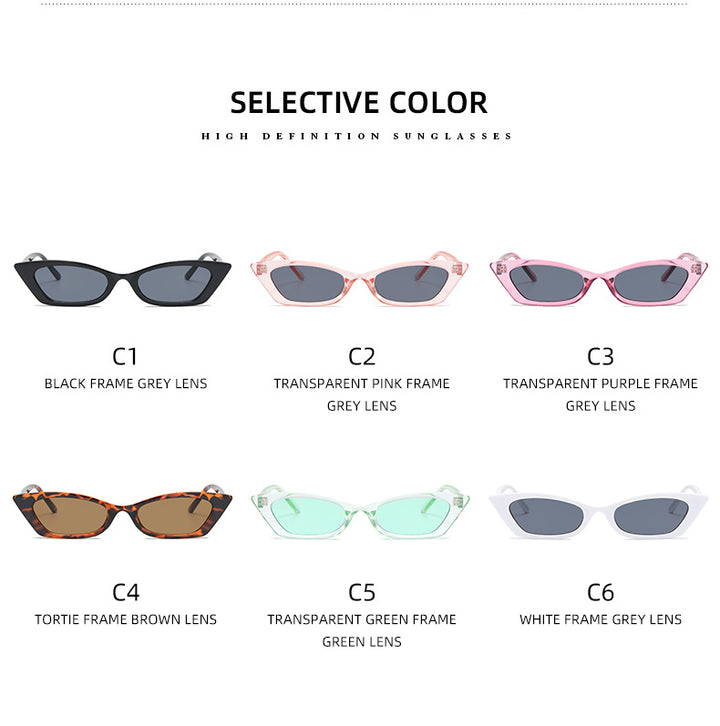 Damer moteriktig Cat-Eye solbrille med transparent ramme Luvikno