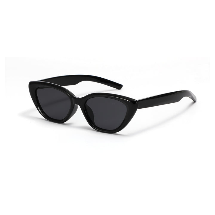 Dame Cat-Eye solbriller med gjennomsiktig design Luvikno