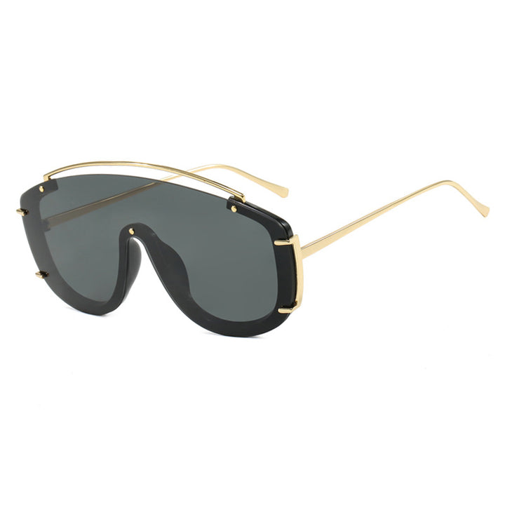 Dame futuristisk oversized solbriller Luvikno