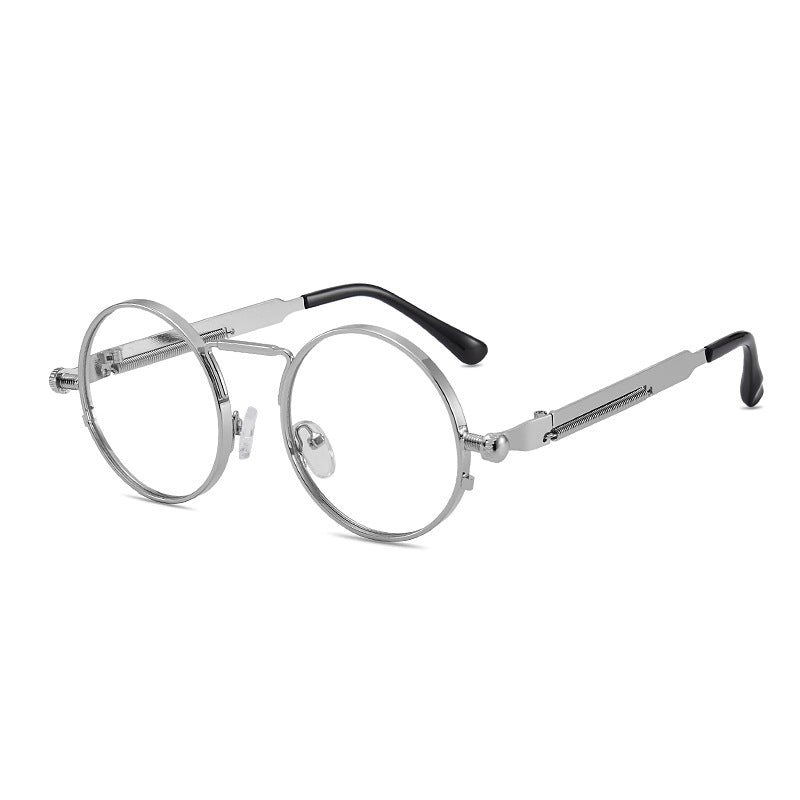 Dame elegant rund metallbrille Luvikno