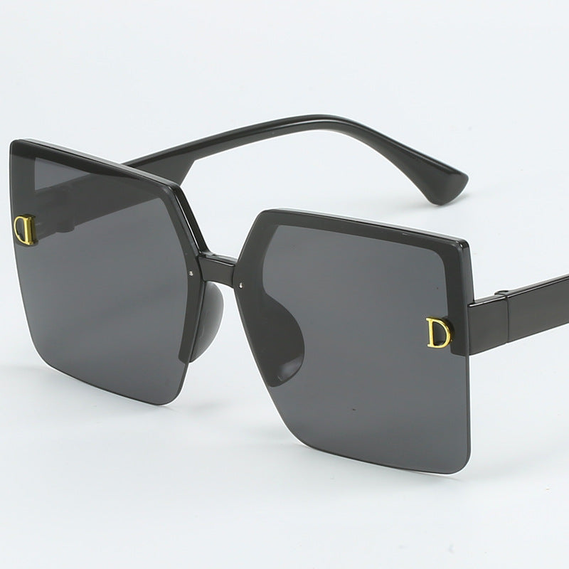 Damer oversized solbrille med høy kvalitet gradient Luvikno