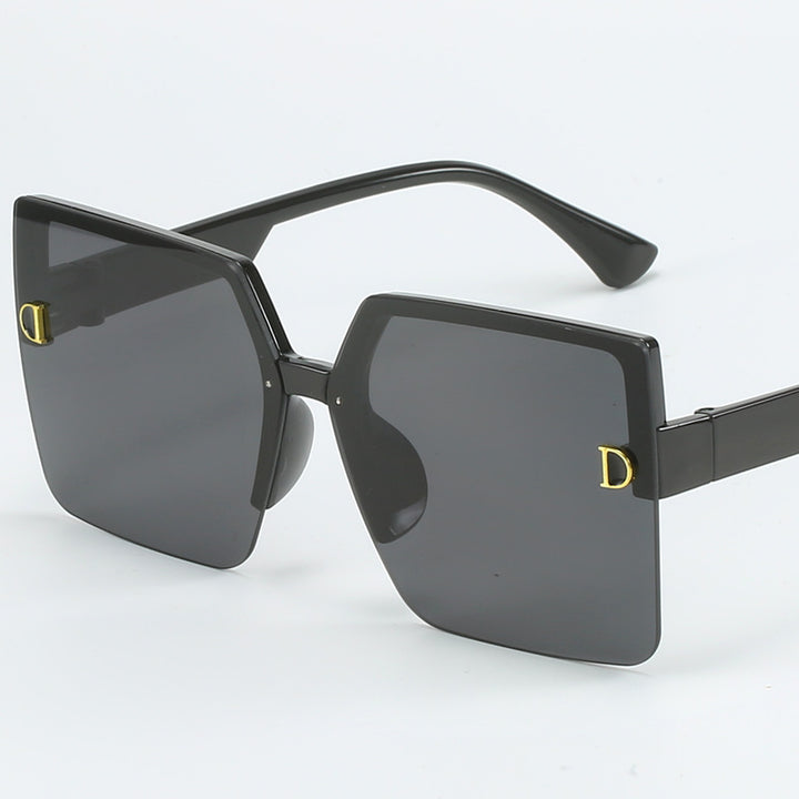 Damer oversized solbrille med høy kvalitet gradient Luvikno