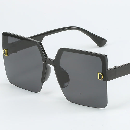 Damer oversized solbrille med høy kvalitet gradient Luvikno