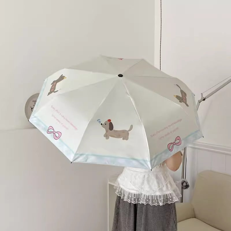 Damer kompakt paraply i kreativt design Luvikno