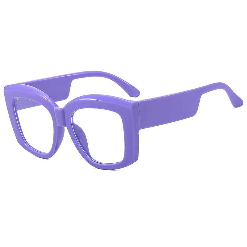 Damen moteriktig brille med bred, firkantet ramme Luvikno