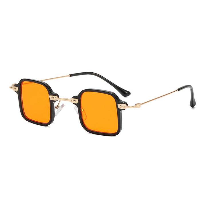 Dame geometrisk solbrille med stilfull metallramme Luvikno